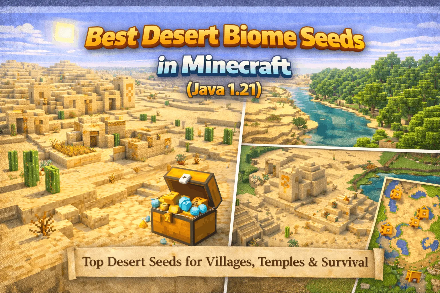 Best Desert Biome Seeds in Minecraft (Java 1.21)